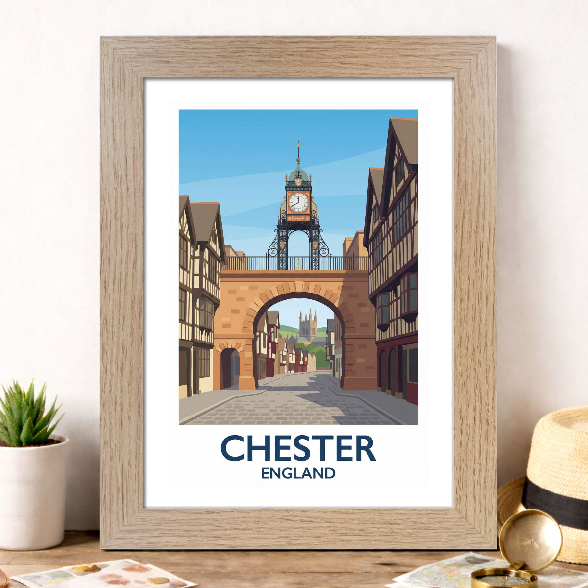 Chester, England Travel Poster Giclee Art Print 511 3