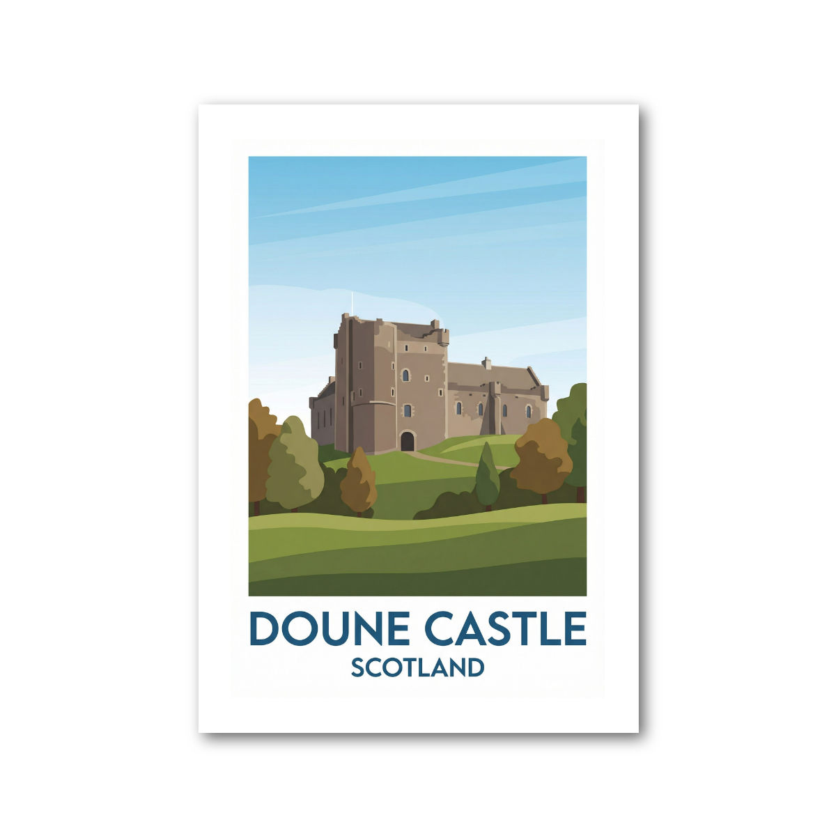 Doune Castle, Scotland Travel Poster Giclee Art Print 145-3