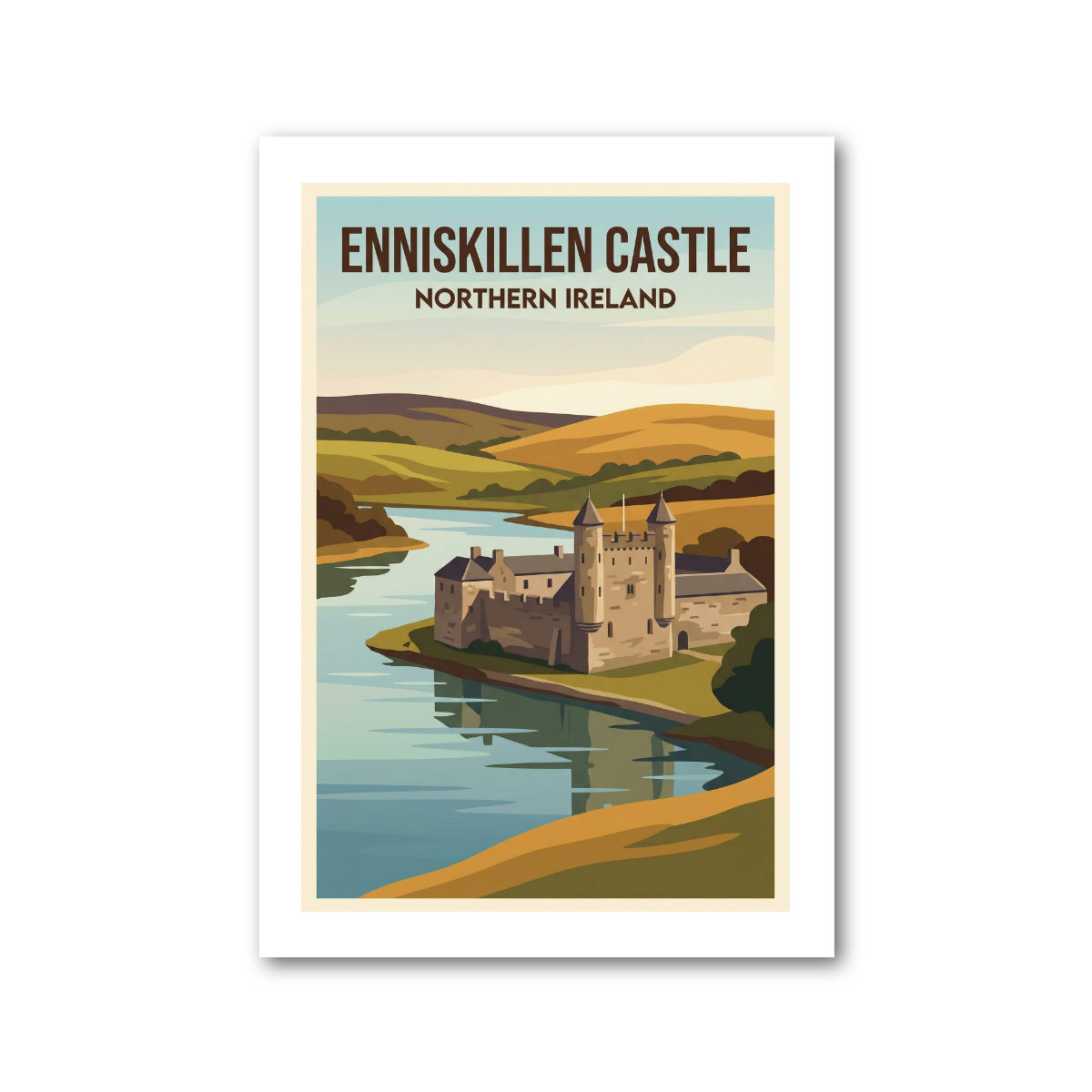 Enniskillen Castle, Northern Ireland Travel Poster Art Print