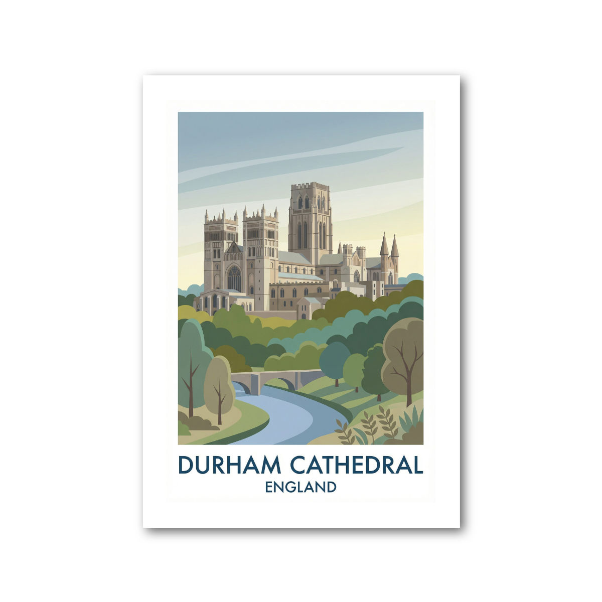 Durham Cathedral, England Travel Poster Giclee Art Print 2-19