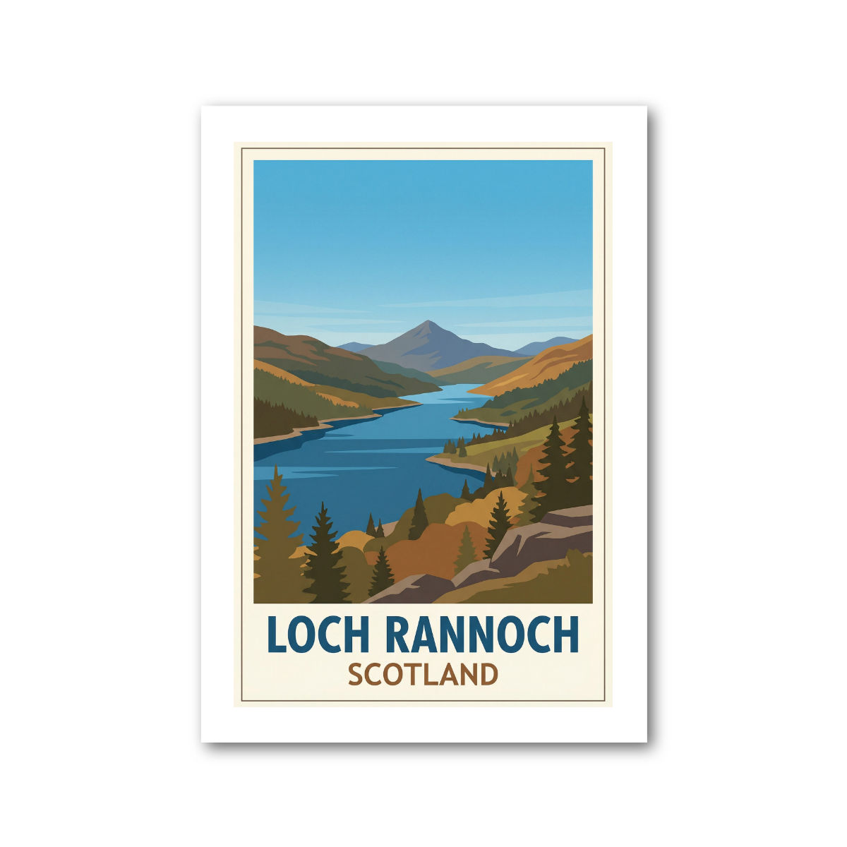Loch Rannoch, Scotland Travel Poster Giclee Art Print 336-3