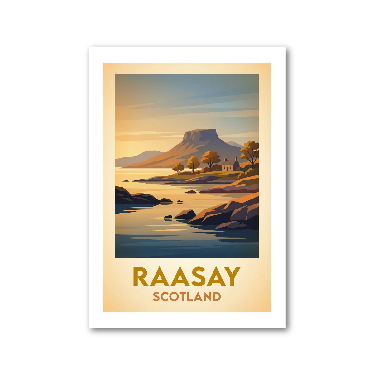 Raasay, Scotland Travel Poster Giclee Art Print 384-2