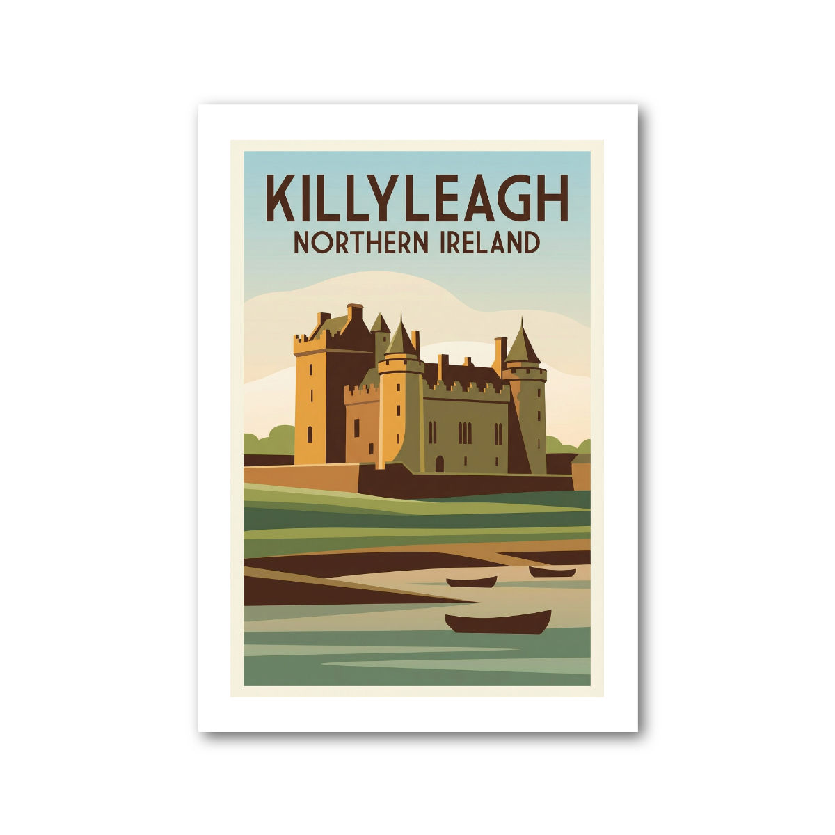 Killyleagh, Northern Ireland Travel Poster Giclee Art Print 439-1