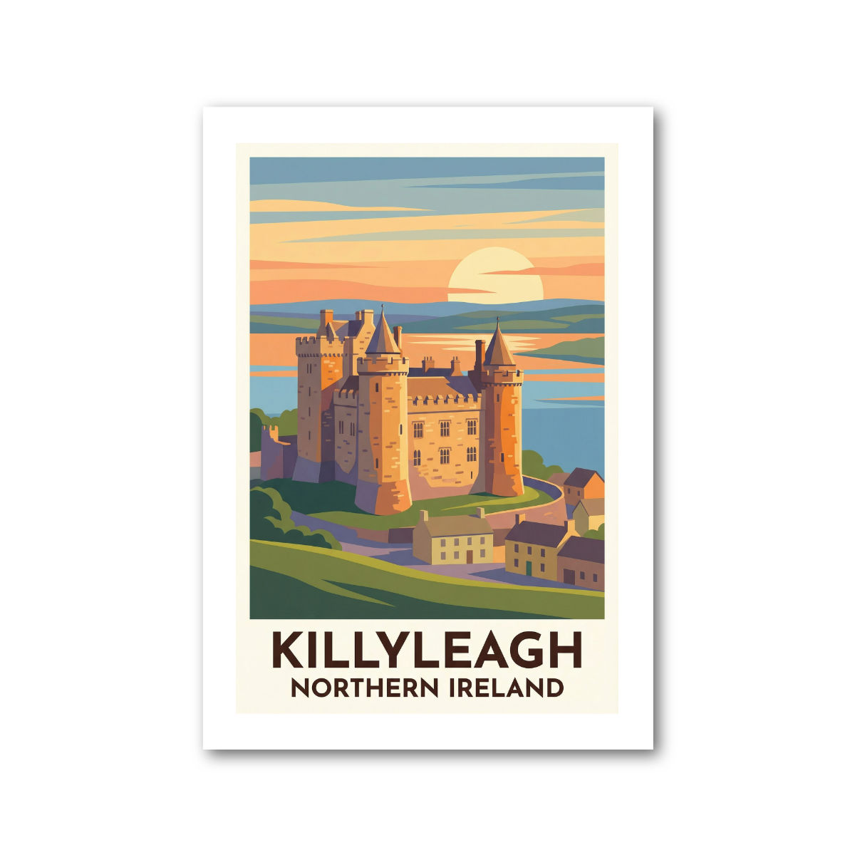Killyleagh, Northern Ireland Travel Poster Giclee Art Print 439-2