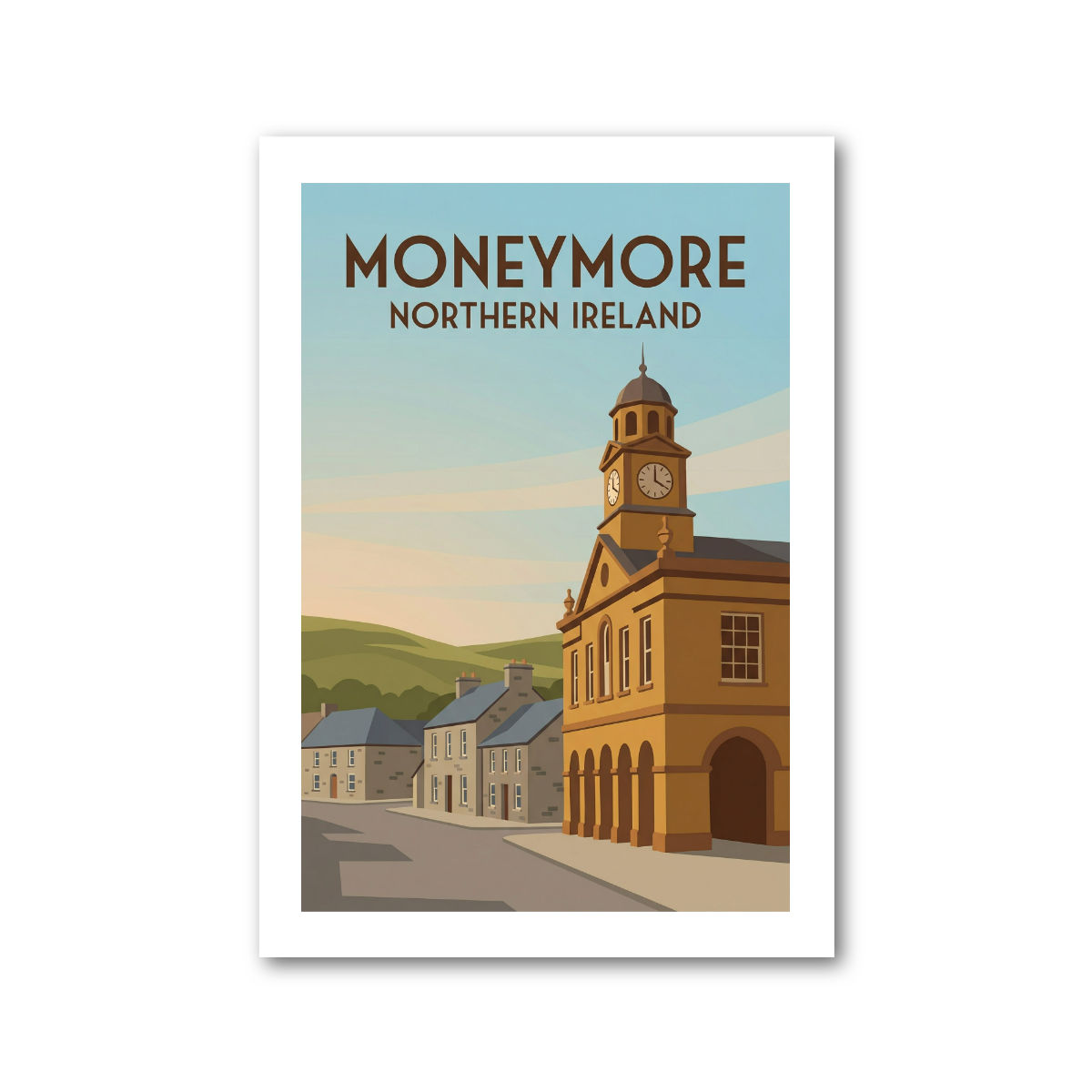 Moneymore, Northern Ireland Travel Poster Giclee Art Print 441-1