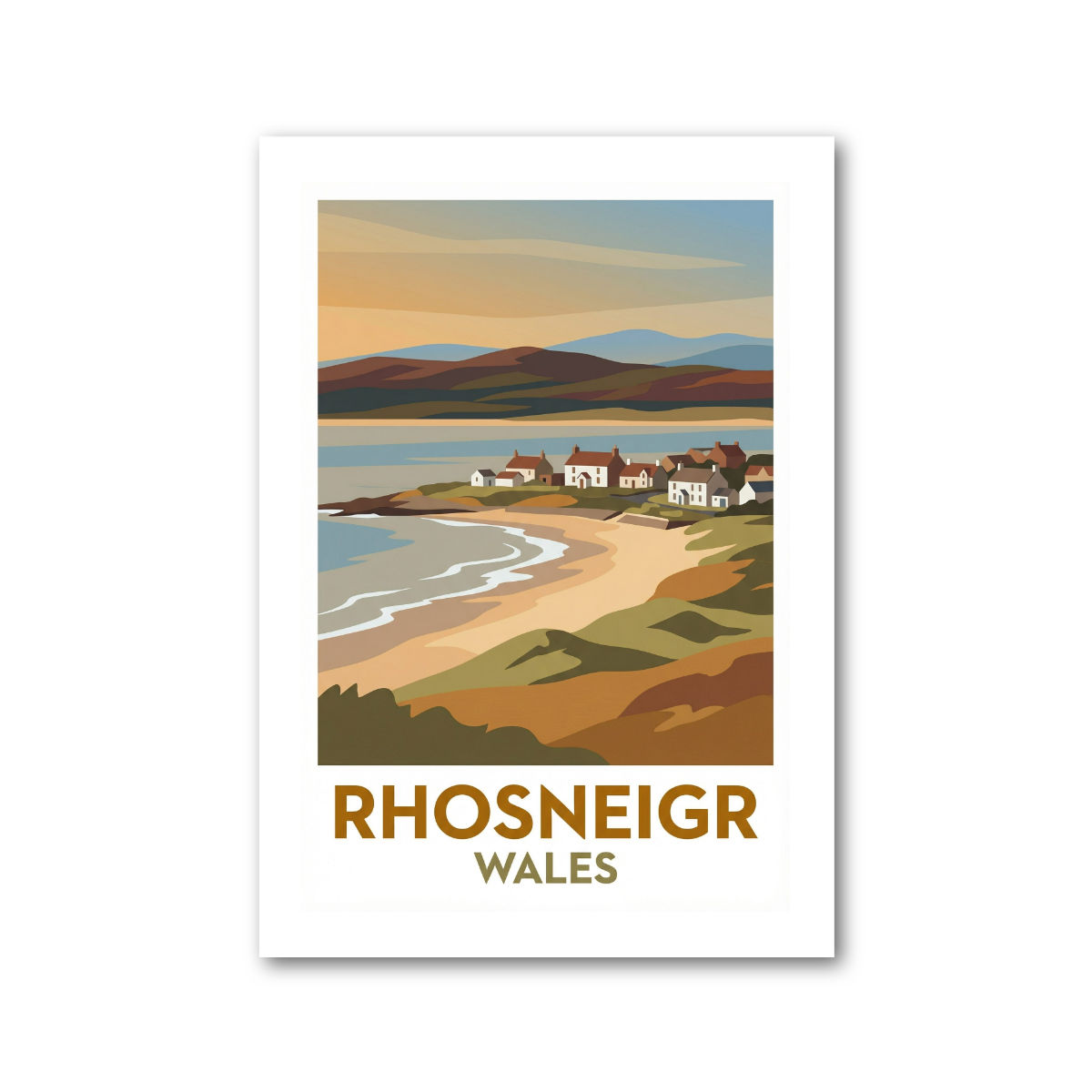 Rhosneigr, Wales Travel Poster Giclee Art Print 471-4
