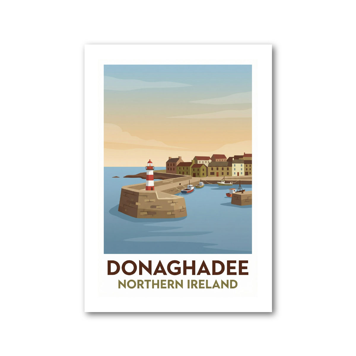 Donaghadee, Northern Ireland Travel Poster Giclee Art Print 475-1
