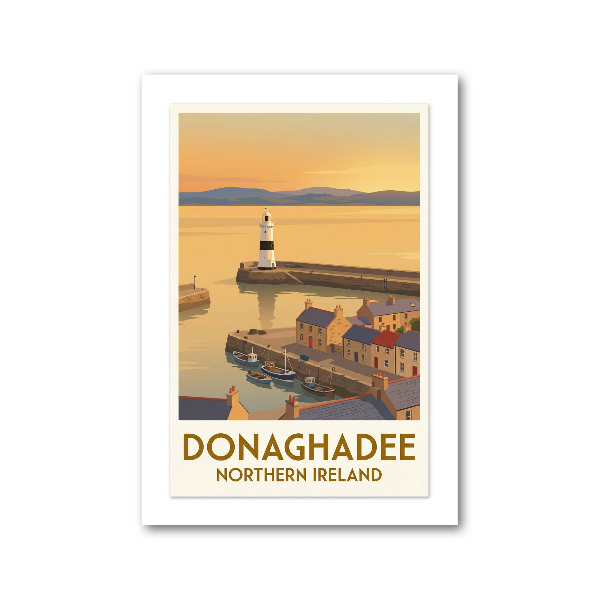 Donaghadee, Northern Ireland Travel Poster Giclee Art Print 475-5
