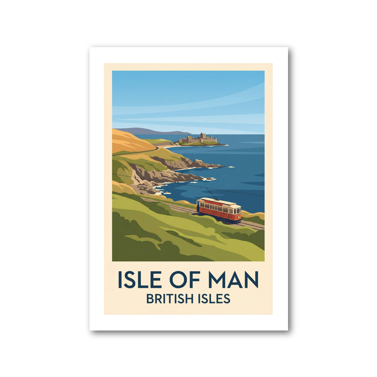 Isle of Man, British Isles Travel Poster Giclee Art Print 522-3